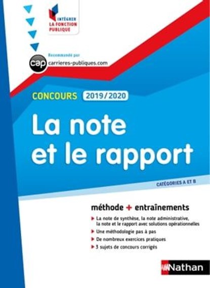 La note et le rapport - Catégorie A et B - Intégrer la fonction publique - 2019/2020, Pascal Tuccinardi - Ebook - 9782098127043