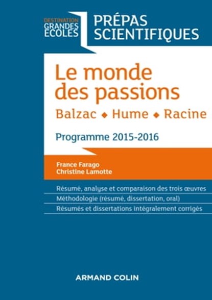Le monde des passions - Balzac - Hume - Racine, France Farago - Ebook - 9782200603755