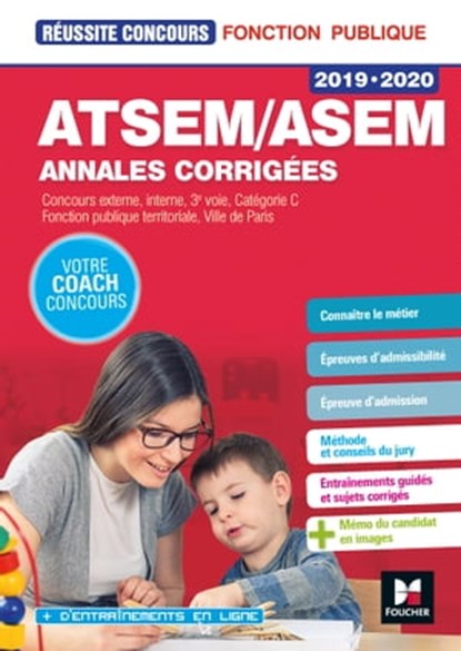 Réussite Concours ATSEM/ASEM Sujets inédits & annales corrigées - 2019-2020 - Entraînement, Jocelyne Guérin - Ebook - 9782216155460