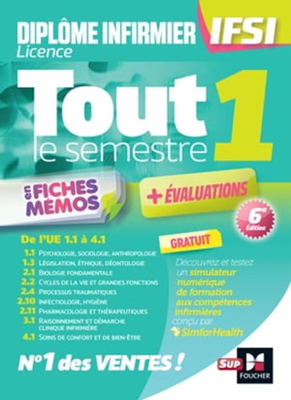 Tout le semestre 1 en fiches mémos - DEI IFSI - 6e édition - Révision et entraînement, Kamel Abbadi ; Priscilla Benchimol ; Jacques Birouste ; Patrice Bourgeois ; Claire Chéret ; Sandrine Faure ; Karim Ferhi ; Abdelkader Ferhi ; Abd-Hak Ferhi ; Pauline Gardès ; Pierre Jacquot ; Christiane Joffin ; Jean-Noël Joffin ; Ingrid Joffin ; Iman Laz - Ebook - 9782216167500