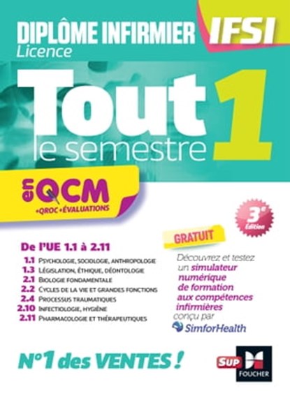 Tout le semestre 1 en QCM et QROC - DEI IFSI - 3e édition - Entraînement, Kamel Abbadi ; Priscilla Benchimol ; Jacques Birouste ; Patrice Bourgeois ; André Le Texier ; Marion Lenoir ; Johann Millet ; Jean Oglobine ; Richard Planells ; Yann Riou - Ebook - 9782216167531