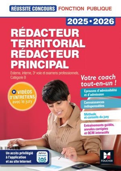 Réussite Concours - Rédacteur territorial/principal - 2025-2026 - Préparation complète, Michaël Mulero ; Christine Drapp - Ebook - 9782216177233