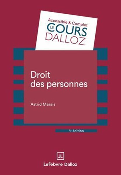 Droit des personnes 5ed, Astrid Marais - Ebook - 9782247239184