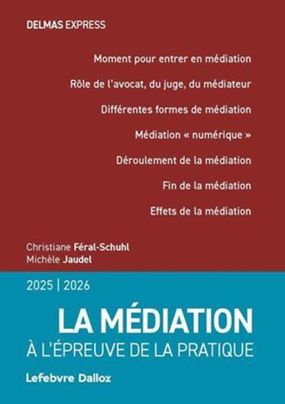 La médiation 2025/2026 - A l'épreuve de la pratique, Christiane Féral-Schuhl ; Michèle Jaudel - Ebook - 9782247243303
