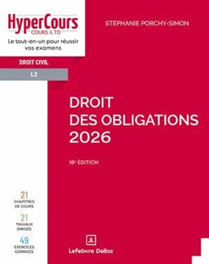 Droit des obligations - 2026 - 18ème édition, Stéphanie Porchy-Simon - Ebook - 9782247244881