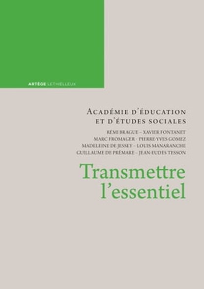 Transmettre l'essentiel, Académie d'éducation et d'études sociales - Ebook - 9782249624438