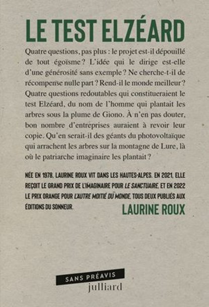 Le Test Elzéard, Laurine Roux - Ebook - 9782260057918