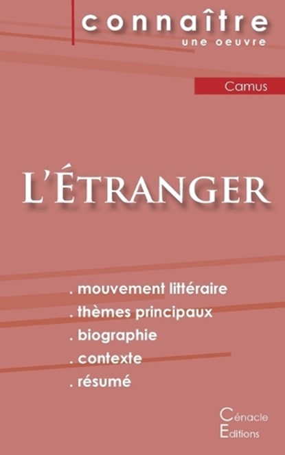 Fiche de lecture L'Étranger de Albert Camus (analyse complète), CAMUS,  Albert - Paperback - 9782367885124