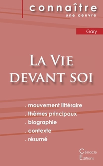 Fiche de lecture La Vie devant soi de Romain Gary (Analyse litteraire de reference et resume complet), Romain Gary - Paperback - 9782367885438