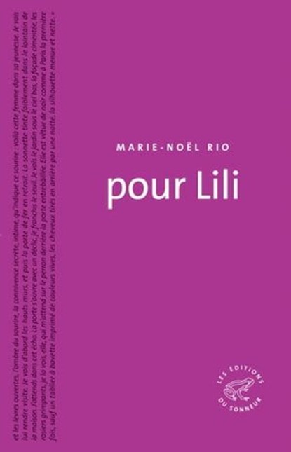 Pour Lili, Marie-Noël Rio - Ebook - 9782373850079