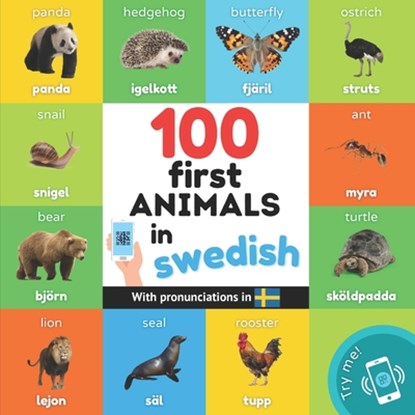 100 first animals in swedish, Yukismart - Paperback - 9782384121755