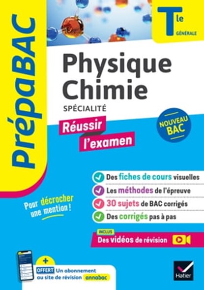 Prépabac Réussir l'examen - Physique-Chimie Tle générale (spécialité) - Bac 2026, Nathalie Benguigui ; Patrice Brossard ; Joël Carrasco ; Gaëlle Cormerais ; Eric Langlois ; Jacques Royer - Ebook - 9782401102507
