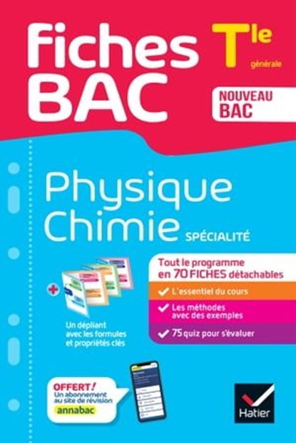 Fiches bac - Physique-Chimie Tle (spécialité) - Bac 2026, Nathalie Benguigui ; Patrice Brossard ; Joël Carrasco ; Gaëlle Cormerais ; Jacques Royer ; Eric Langlois - Ebook - 9782401111004