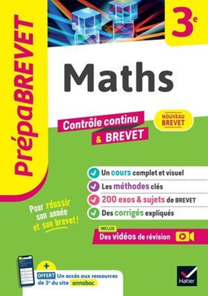 Prépabrevet - Maths 3e - Brevet 2025, Caroline Bureau ; Jean-Pierre Bureau ; Emmanuelle Michaud - Ebook - 9782401112247