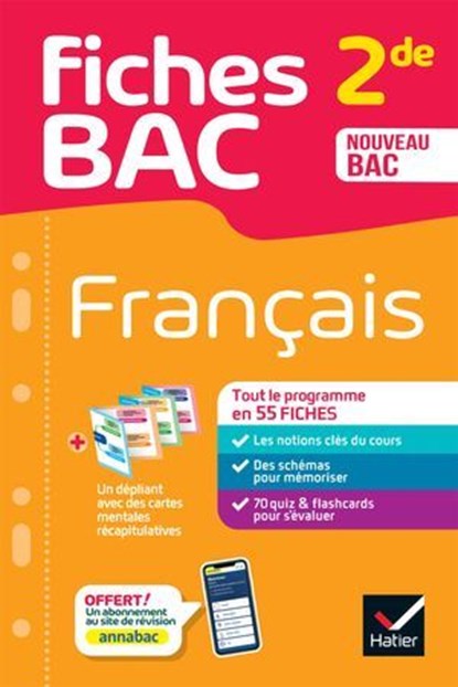 Fiches bac - Français 2de, Séverine Charon ; Bertrand Darbeau ; Sandrine Girard - Ebook - 9782401118447