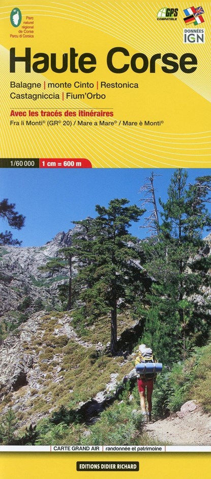 Libris Wanderkarte 08. Haute Corse (GR20) - Balagne - monte Cinto - Restonica - Castagniccia - Fium'Orbo 1 : 60 000, niet bekend - Gebonden - 9782723476713