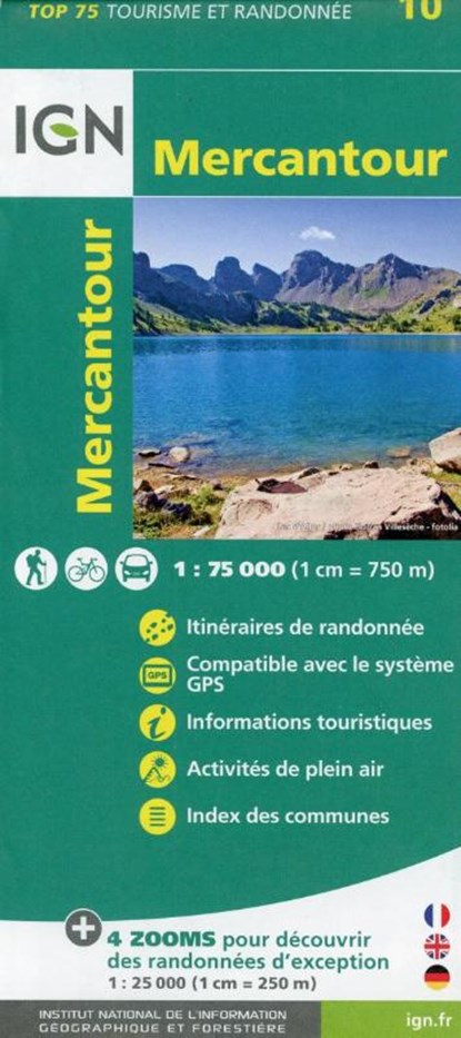 IGN 75 000 Touristische Wanderkarte 10 Mercantour, niet bekend - Gebonden - 9782758538547