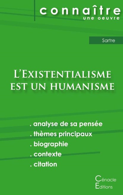Fiche de lecture L'Existentialisme est un humanisme de Jean-Paul Sartre (analyse litteraire de reference et resume complet), Jean-Paul Sartre - Paperback - 9782759305407