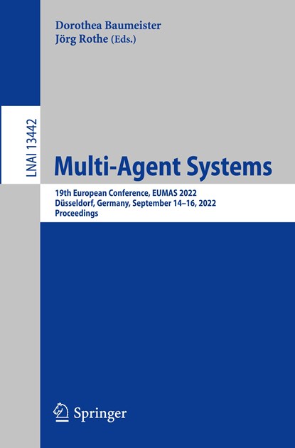 Multi-Agent Systems, Dorothea Baumeister ; Joerg Rothe - Paperback - 9783031206139