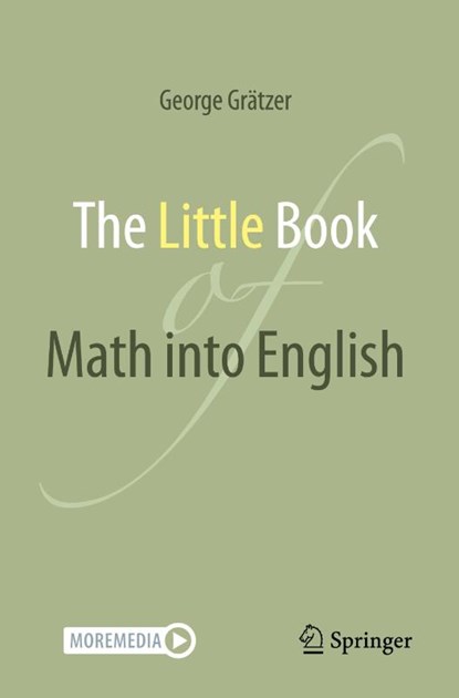The Little Book of Math into English, George Gratzer - Paperback - 9783031651601