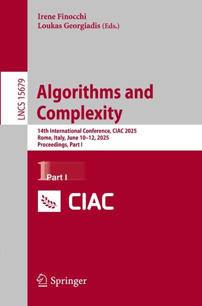Algorithms and Complexity, Irene Finocchi ; Loukas Georgiadis - Paperback - 9783031929311
