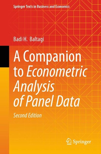 A Companion to Econometric Analysis of Panel Data, Badi H. Baltagi - Paperback - 9783032096869