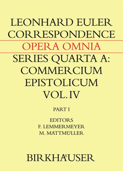 Correspondence of Leonhard Euler with Christian Goldbach, Leonhard Euler - Gebonden - 9783034808927