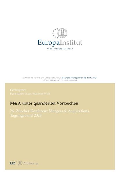 M&A unter geänderten Vorzeichen, Hans-Jakob Diem - Paperback - 9783038056898