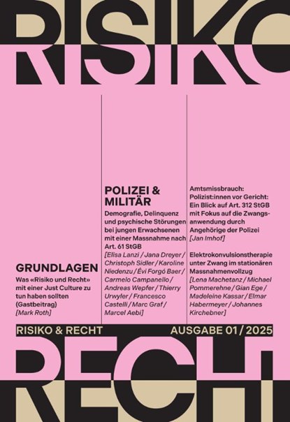 Risiko & Recht 01/2025, Goran Seferovic - Paperback - 9783038057932