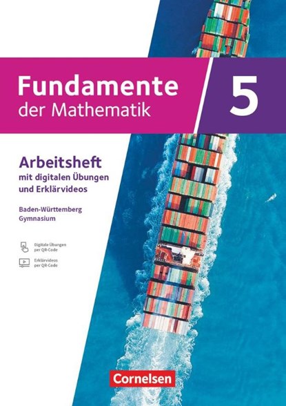 Fundamente der Mathematik 5. Schuljahr - Baden-Württemberg - G9 ab 2025 - Arbeitsheft mit Erklärfilmen und digitalen Übungen, niet bekend - Paperback - 9783060407644