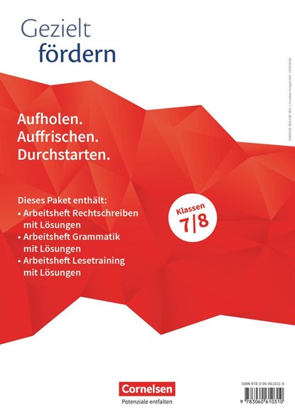 Gezielt fördern 7./8. Schuljahr. Lern- und Übungshefte Deutsch - Thematische Arbeitshefte (Im Paket), niet bekend - Paperback - 9783060610310