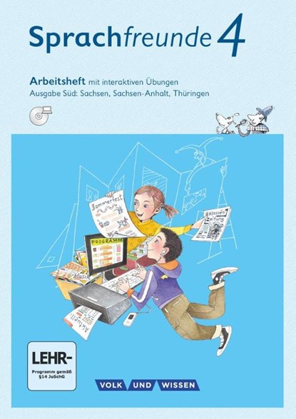 Sprachfreunde 4. Schuljahr - Ausgabe Süd (Sachsen, Sachsen-Anhalt, Thüringen) - Arbeitsheft mit interaktiven Übungen auf scook.de, Katrin Junghänel ; Susanne Kelch ; Andrea Knöfler - Paperback - 9783060836611