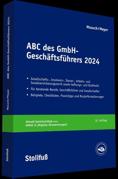 ABC des GmbH-Geschäftsführers 2024, Andreas Masuch ; Gerhard Meyer - Paperback - 9783083160168