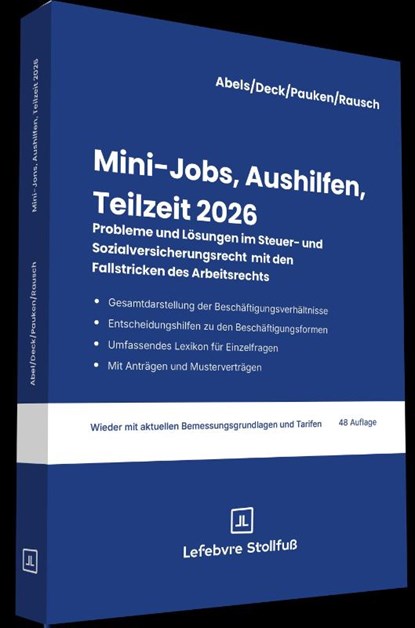 Mini-Jobs, Aushilfen, Teilzeit 2026, Andreas Abels ; Thomas Pauken ; Wolfgang Deck ; Rainer Rausch - Paperback - 9783083276265