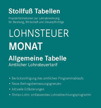 Tabelle, Lohnsteuer 2026 Monat, niet bekend - Paperback - 9783083328261