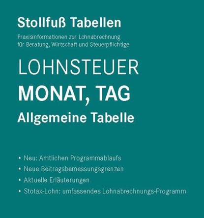 Tabelle, Lohnsteuer 2026 Monat, Tag, niet bekend - Paperback - 9783083367260