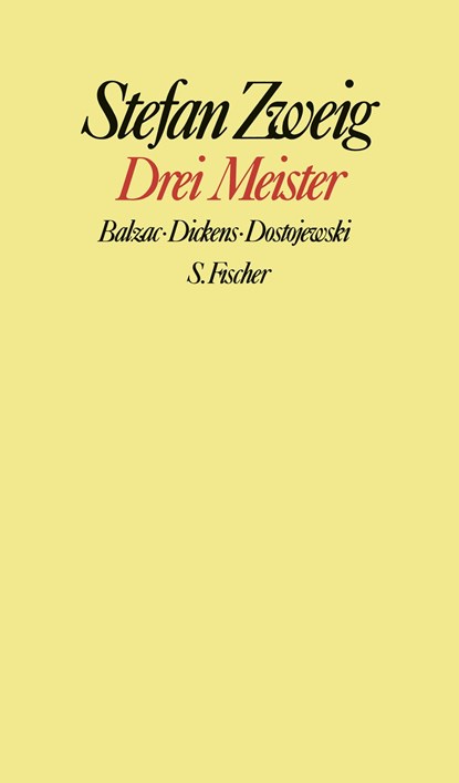 Drei Meister, Stefan Zweig - Gebonden - 9783100970503