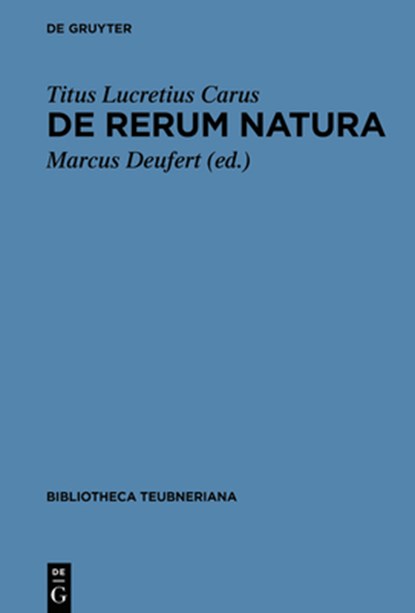 De rerum natura, DEUFERT LUCRETIUS CARUS,  Marcus Titus - Gebonden - 9783110262513