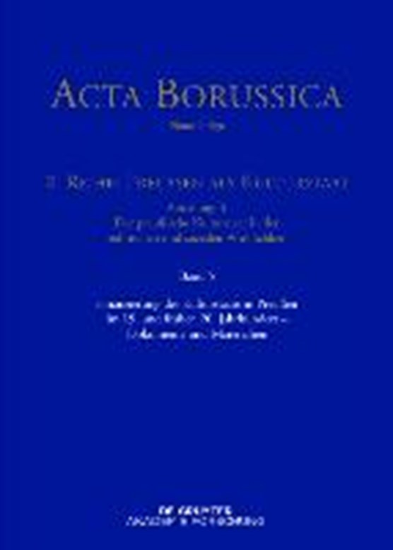 Acta Borussica - Neue Folge, Band 5, Finanzierung des Kulturstaats in Preussen seit 1800