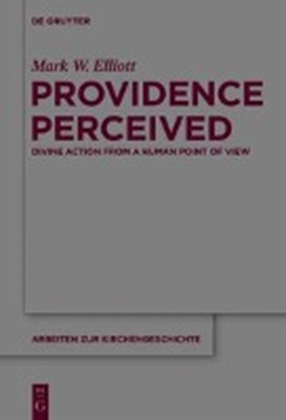 Providence Perceived, ELLIOTT,  Mark W. - Gebonden - 9783110310566