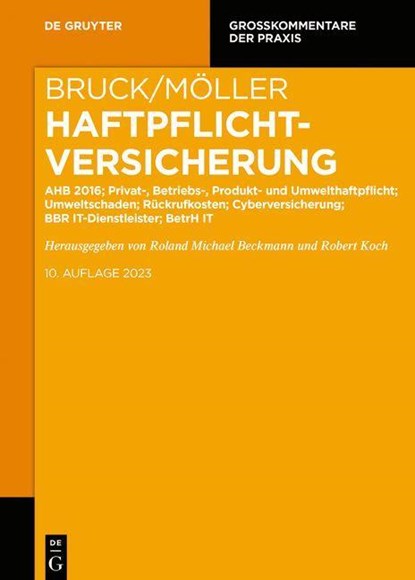 VVG - Haftpflichtversicherung Band 5, Roland Michael Beckmann ;  Robert Koch - Gebonden - 9783110520392