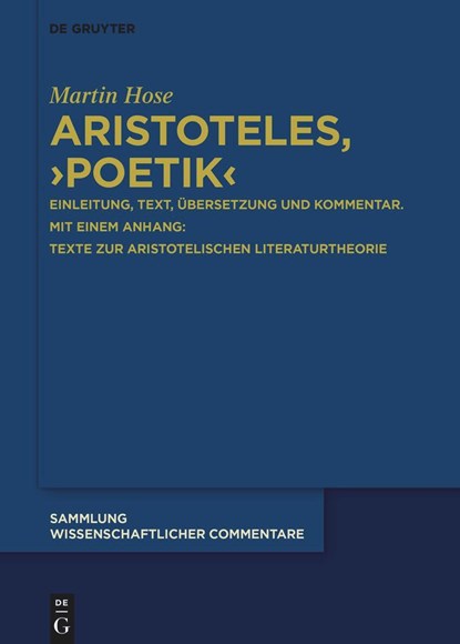 Aristoteles, >Poetik<, Martin Hose - Gebonden - 9783110703191