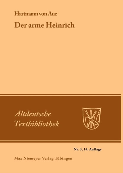 Der arme Heinrich, Hartmann Von Aue - Paperback - 9783110982015