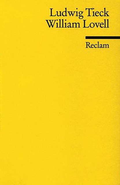 William Lovell, Ludwig Tieck - Paperback - 9783150083284