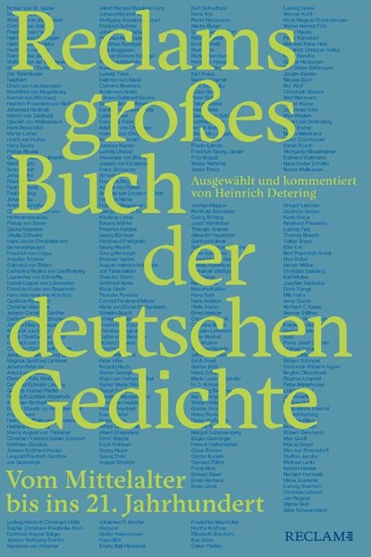 Reclams großes Buch der deutschen Gedichte. Vom Mittelalter bis ins 21. Jahrhundert, Heinrich Detering - Gebonden - 9783150114186