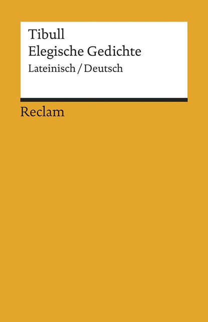 Elegische Gedichte, Tibull - Paperback - 9783150181317