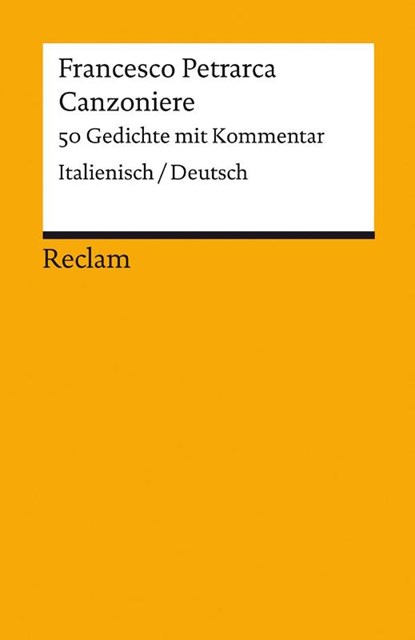 Canzoniere, Francesco Petrarca - Paperback - 9783150183786