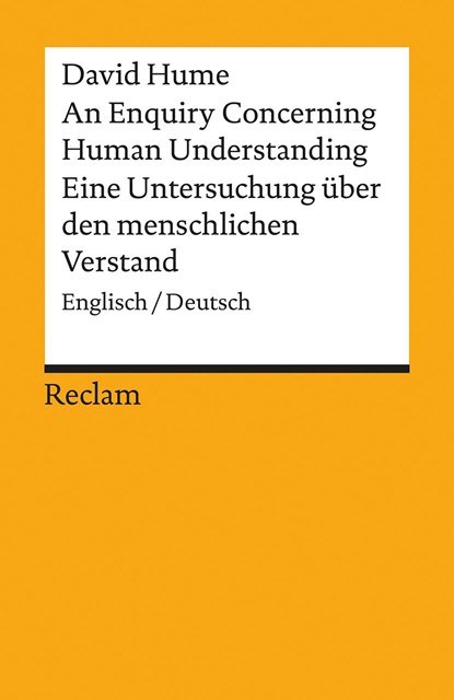 An Enquiry Concerning Human Understanding / Eine Untersuchung über den menschlichen Verstand, David Hume - Paperback - 9783150187098