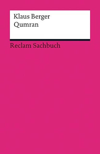 Qumran, Klaus Berger - Paperback - 9783150188200