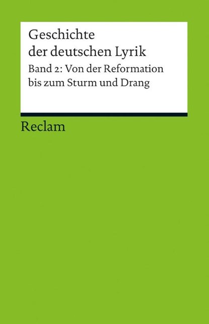Geschichte der deutschen Lyrik Band 2, Hans-Georg Kemper - Paperback - 9783150188897